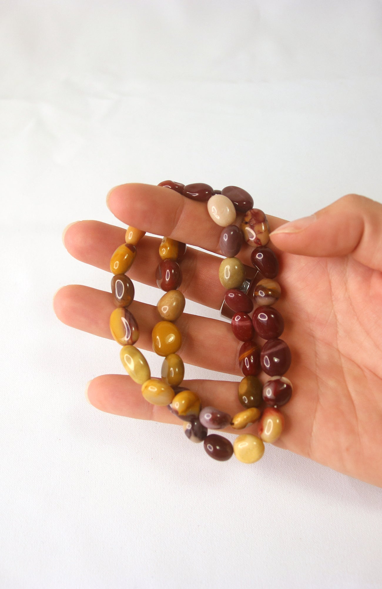 Mookaite 8-10mm Nugget Bracelet for wrists up to 20cm